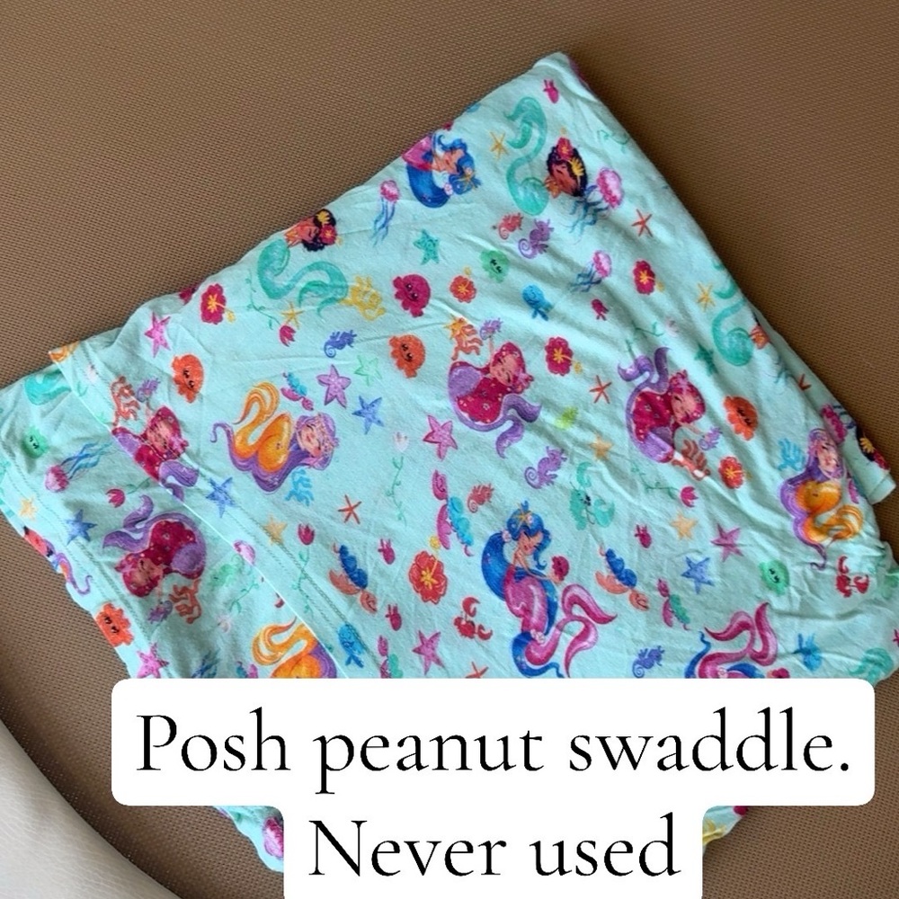 Posh Peanut Aqua Mermaid Swaddle Blanket